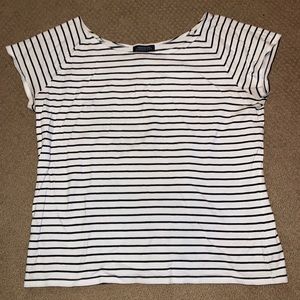 Black and White Striped Top Size 1X
